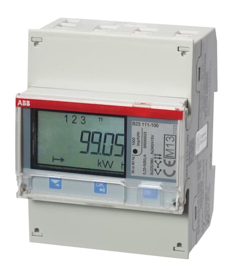 ABB B23 111-100 Digital energy meter, 380…415V, 65A